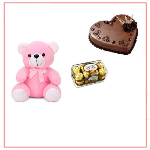 Chocolate  Box With Teddy and Cake thumbnail 1