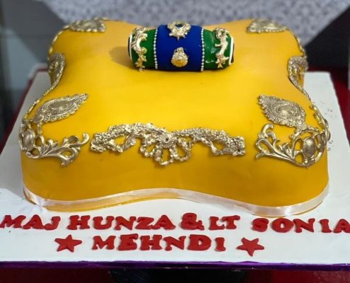 Customized Mehndi Designed Cake