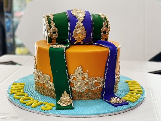 Customized Weeding Theme Cake For Weeding Dholak Event