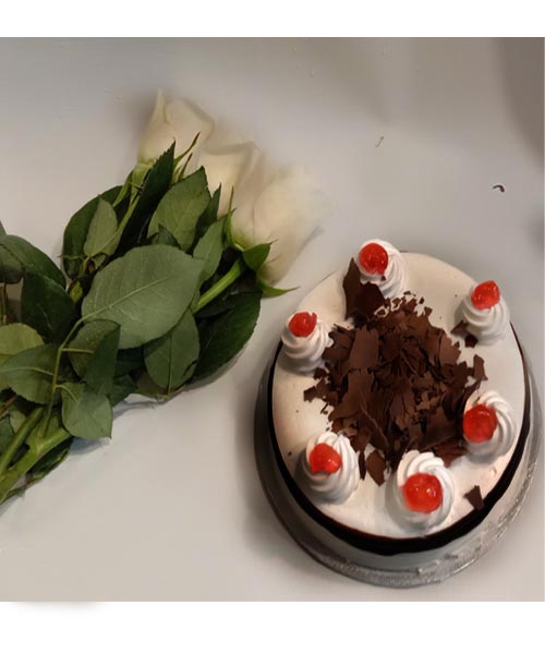 White Creme Cake Flower